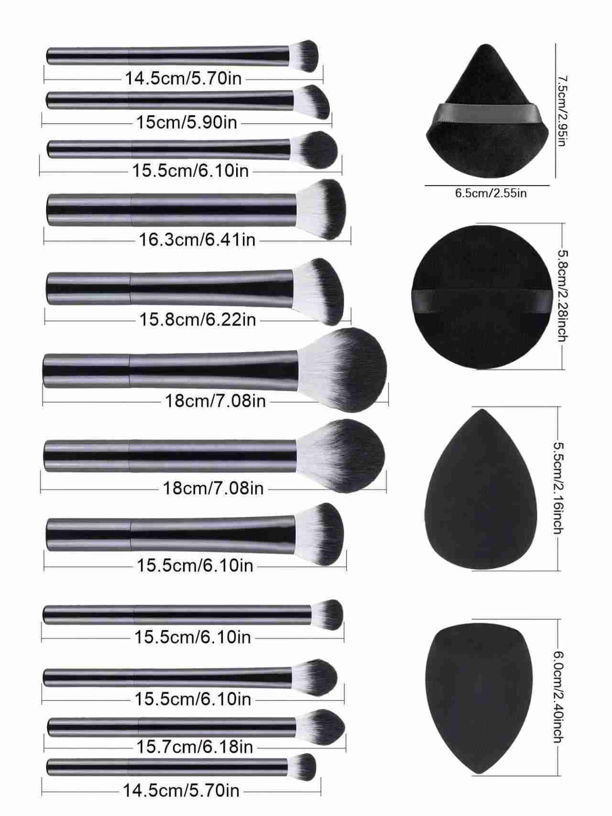 Colorful makeup brush for beauty application