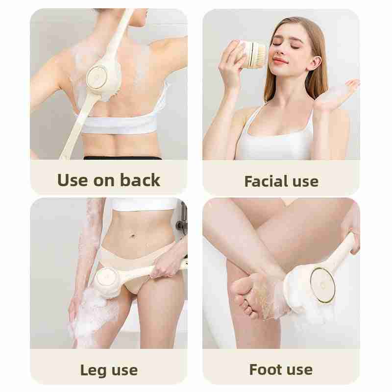 electric bath brush for shower and bath