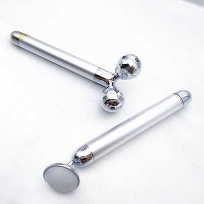Natural Jade 3D Roller Gold Vibration Massage Stick