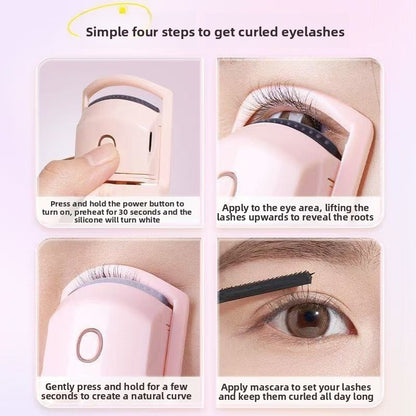 Electric Heated Eyelash Curler Portable Makeup Tool