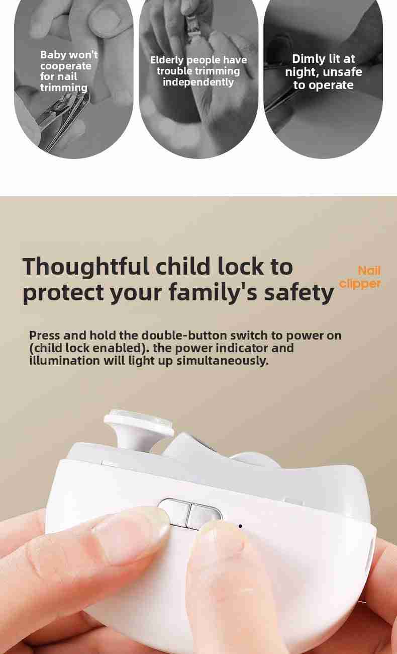 Portable electric nail clippers for home use