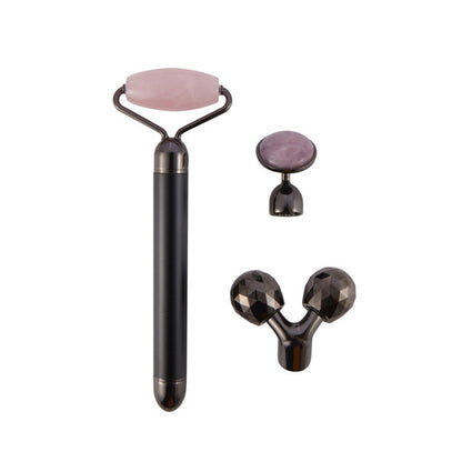Natural Jade 3D Roller Gold Vibration Massage Stick