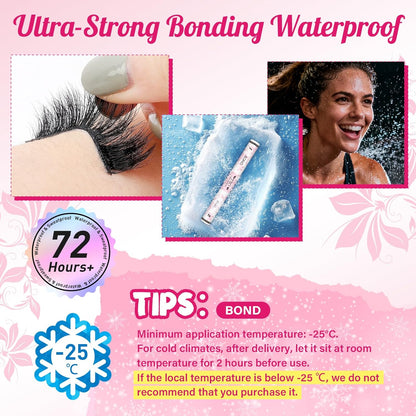 PROLASHBEAUTY Lash Cluster Glue 2-3S Fast Drying Clear Lash Bond and Seal