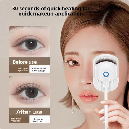 Electric Heated Eyelash Curler Portable Makeup Tool